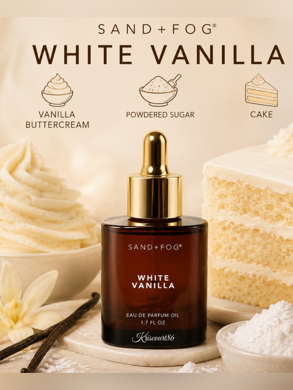 White Vanilla EDP 1.7OZ NEW Sand & Fog